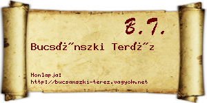 Bucsánszki Teréz névjegykártya